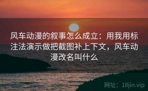 风车动漫的叙事怎么成立：用我用标注法演示做把截图补上下文，风车动漫改名叫什么